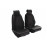 Универсальные защитные накидки передних сидений из экокожи (центр с перфорацией и одинарной цветной строчкой Квадрат)