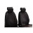 Универсальные защитные накидки передних сидений из экокожи (центр с перфорацией и одинарной цветной строчкой Соты)