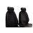Универсальные защитные накидки передних сидений из гладкой экокожи с одинарной цветной строчкой Квадрат