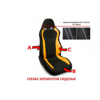 Анатомическое спортивное сиденье VS Ковш для Веста, Иксрей, Ларгус