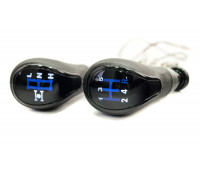 LED ручки КПП и раздаточной коробки (РК) в стиле Весты с синей подсветкой и черной лаковой вставкой для Нива 2123, Шевроле Нива LED ручки КПП и раздаточной коробки (РК) в стиле Весты с синей подсветкой и черной лаковой вставкой для Нива 2123, Шевроле Нива