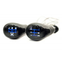 LED ручки КПП и раздаточной коробки (РК) в стиле Весты с синей подсветкой и черной лаковой вставкой для Нива 2123, Шевроле Нива LED ручки КПП и раздаточной коробки (РК) в стиле Весты с синей подсветкой и черной лаковой вставкой для Нива 2123, Шевроле Нива