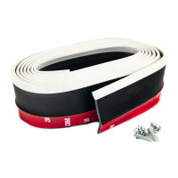 Универсальная резиновая губа Самурай черная с белым кантом на передний бампер Универсальная резиновая губа Самурай черная с белым кантом на передний бампер