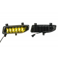 Мощные двухцветные диодные ПТФ Sal-Man 60W для Nissan Note, Qashqai, X-Trail, Micra, Sentra, Kicks, Rogue
