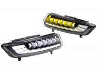 Двухцветные светодиодные ПТФ Sal-Man 50W с ДХО для Фольксваген Поло 5 с 2015 года Двухцветные светодиодные ПТФ Sal-Man 50W с ДХО для Фольксваген Поло 5 с 2015 года