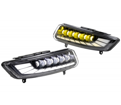 Двухцветные светодиодные ПТФ Sal-Man 50W с ДХО для Фольксваген Поло 5 с 2015 года