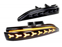 Светодиодные повторители поворота черные с узором N8 в зеркала образца от 2015 года для Веста Светодиодные повторители поворота черные с узором N8 в зеркала образца от 2015 года для Веста