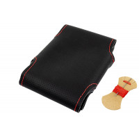 Кожаная оплетка руля Sal-Man анатомической формы с красной строчкой для Лада 4х4 (Нива) Урбан Кожаная оплетка руля Sal-Man анатомической формы с красной строчкой для Лада 4х4 (Нива) Урбан