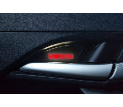 Набор внутренних ручек дверей с красной подсветкой для Веста Набор внутренних ручек дверей с красной подсветкой для Веста