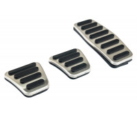 Накладки на педали Sal-Man с черными резиновыми вставками под МКПП и Е-газ BOSCH (12 см) для Калина, Приора, Гранта, Лада 4х4 с 2020 года, Нива Легенд/Тревел, Шевроле Нива, ВАЗ 2114-2115, Датсун Накладки на педали Sal-Man с черными резиновыми вставками под МКПП и Е-газ BOSCH (12 см) для Калина, Приора, Гранта, Лада 4х4 с 2020 года, Нива Легенд/Тревел, Шевроле Нива, ВАЗ 2114-2115, Датсун