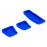Накладки на педали Sal-Man с синими резиновыми вставками под МКПП и Е-газ BOSCH (12 см) для Калина, Приора, Гранта, Лада 4х4 с 2020 года, Нива Легенд, Тревел, Шевроле Нива, ВАЗ 2114-2115, Датсун