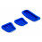 Накладки на педали Sal-Man с синими резиновыми вставками под МКПП и Е-Газ Рикор (10 см) для Калина, Приора, Гранта, Лада 4х4 с 2020 года, Нива Легенд, Тревел, Шевроле Нива, ВАЗ 2114-2115, Датсун