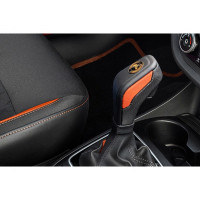 Модельная ручка CVT Ferrum Group с оранжевыми вставками и пыльником из экокожи (биэластик) для Веста с вариатором Модельная ручка CVT Ferrum Group с оранжевыми вставками и пыльником из экокожи (биэластик) для Веста с вариатором