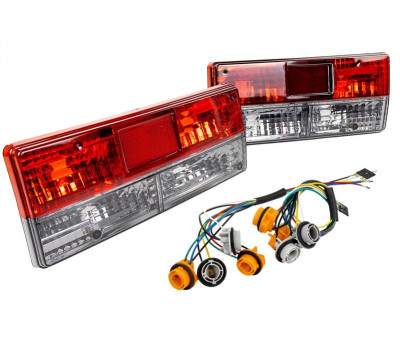 Задние фонари тонированные с красной полосой для ВАЗ 2105, 2107 Задние фонари тонированные с красной полосой для ВАЗ 2105, 2107