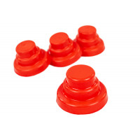 Комплект красных силиконовых колпачков концевиков дверей A-SPORT для Калина, Калина 2, Гранта, Гранта FL, Приора, Веста, Датсун