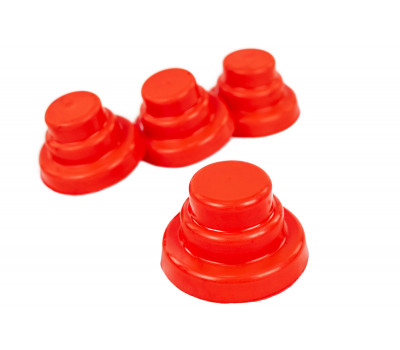 Комплект красных силиконовых колпачков концевиков дверей A-SPORT для Калина, Калина 2, Гранта, Гранта FL, Приора, Веста, Датсун