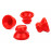 Комплект красных силиконовых колпачков концевиков дверей A-SPORT для Калина, Калина 2, Гранта, Гранта FL, Приора, Веста, Датсун