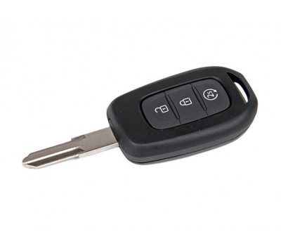 Ключ замка зажигания с хром логотипом и чипом HITAG 3 PCF 7961 на 3 кнопки с автозапуском для Рено Логан 2