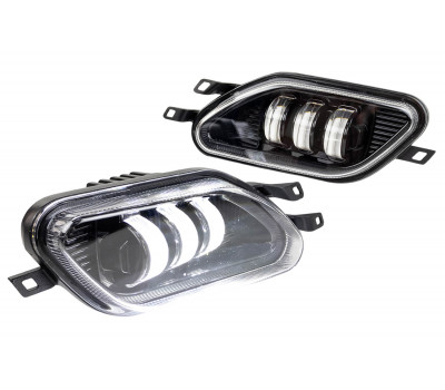 Диодные ПТФ Sal-Man 50W 6000К 3 линзы для Daewoo Nexia 1995-2008 года