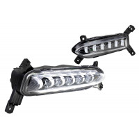 Диодные ПТФ Sal-Man 60W 6000К 6 линз для Хендай Солярис 2 2017-2020 года