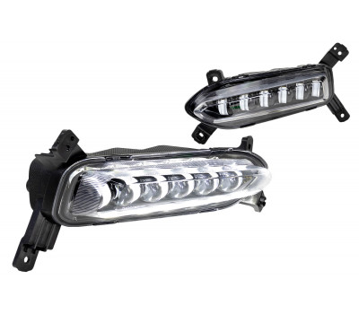 Диодные ПТФ Sal-Man 60W 6000К 6 линз для Хендай Солярис 2 2017-2020 года