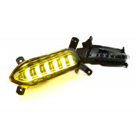 Диодные двухцветные ПТФ Sal-Man 60W 6 линзы (бело-синий 6000К и желтый 3000К) для Hyundai Solaris 2 2017-2020 года Диодные двухцветные ПТФ Sal-Man 60W 6 линзы (бело-синий 6000К и желтый 3000К) для Hyundai Solaris 2 2017-2020 года