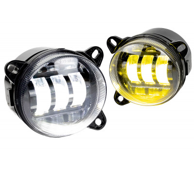 Диодные двухцветные ПТФ Sal-Man 50W 3 линзы (бело-синий 6000К и желтый 3000К) для Volkswagen, Skoda