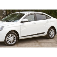 Нижние молдинги ТюнАвто черная шагрень на двери для Веста Нижние молдинги ТюнАвто черная шагрень на двери для Веста