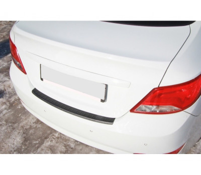 Накладка на задний бампер Тюн-Авто для Хендай Солярис седан 2014-2017 года