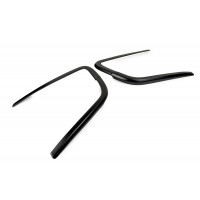 Комплект черных матовых накладок Антихром на молдинги Иксы в передний бампер для Веста Кросс, Веста SW Кросс