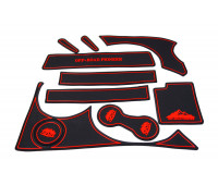 Комплект противоскользящих ковриков Off-Road Pioneer с красной окантовкой для Шевроле Нива, Лада Нива Тревел