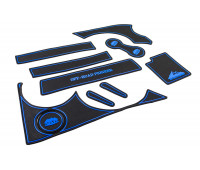 Комплект противоскользящих ковриков Off-Road Pioneer с синей окантовкой для Нива Тревел, Шевроле 