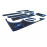 Комплект противоскользящих ковриков Off-Road Pioneer с синей окантовкой для Нива Тревел, Шевроле 