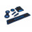 Комплект противоскользящих ковриков Off-Road Pioneer с синей окантовкой для Нива Тревел, Шевроле 