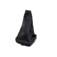 Кожух КПП из экокожи с синей строчкой для ВАЗ 2113-2115 Кожух КПП из экокожи с синей строчкой для ВАЗ 2113-2115