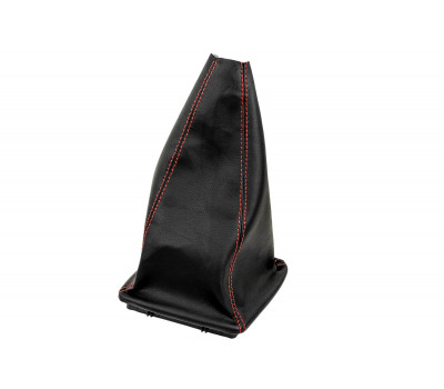 Кожух КПП из экокожи с красной строчкой для Приора