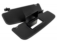 Черные козырьки противосолнечные с зеркалом со шторкой для Гранта, Гранта FL, Калина, Калина 2, Датсун