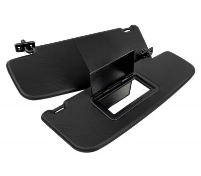 Черные козырьки противосолнечные с зеркалом со шторкой для Гранта, Гранта FL, Калина, Калина 2, Датсун Черные козырьки противосолнечные с зеркалом со шторкой для Гранта, Гранта FL, Калина, Калина 2, Датсун