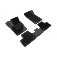 Салонные резиновые коврики Rezkon Transformer со съемными ворсовыми вкладышами для Ларгус, Ларгус FL