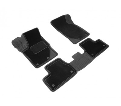 Салонные резиновые коврики Rezkon Transformer со съемными ворсовыми вкладышами для Ларгус, Ларгус FL