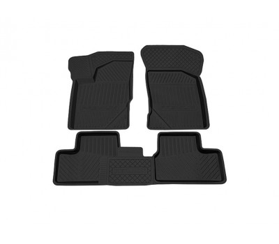 Резиновые салонные ковры Rezkon Premium для Калина, Калина 2