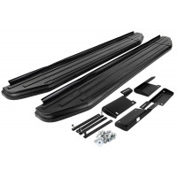 Пороги алюминиевые Rival Premium Black для 3-дверных Лада 4х4, Нива Легенд