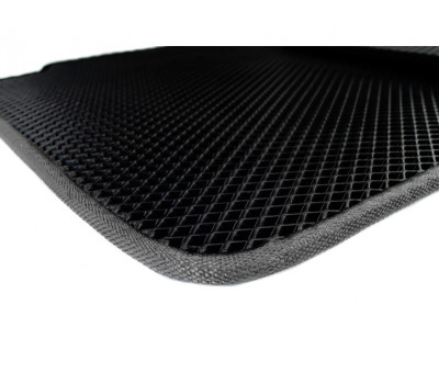 Салонные резиновые ковры Rezkon Optima в стиле EVA с ячейками Ромб и серым кантом для Иксрей