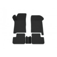 Салонные резиновые ковры Rezkon 3D в стиле EVA с ячейками Ромб и серым кантом для ВАЗ 2113-2115, 2108-21099 Салонные резиновые ковры Rezkon 3D в стиле EVA с ячейками Ромб и серым кантом для ВАЗ 2113-2115, 2108-21099