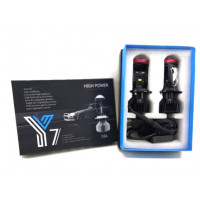 Комплект светодиодных ламп головного света MINI линза Y7D-H4 12-30v для Ларгус, Гранта, ВАЗ 2113-2115, 2108-21099, 2101-2107, Лада 4х4 (Нива)