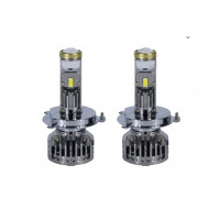 Комплект светодиодных ламп головного света MINI линза Y9PRO-H4 12-30v для Ларгус, Гранта, ВАЗ 2113-2115, 2108-21099, 2101-2107, Лада 4х4 (Нива)