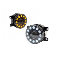 Диодные ПТФ EALights с линзой, регулировкой и ДХО-соты с функцией поворотника для Гранта FL, Веста, Веста NG, Икс Рей, Ларгус FL, Нива Урбан, Рено