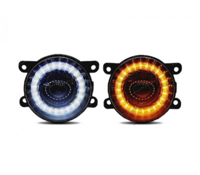 Диодные ПТФ EALights с линзой, регулировкой и ДХО-портал с функцией поворотника для Гранта FL, Веста, Веста NG, Иксрей, Ларгус FL, Нива Урбан, Рено