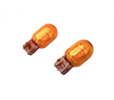 Лампа ДХО галогенная с оранжевым светом и цоколем W21/5W для Веста, Гранта, Рено