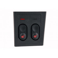 Пересвеченный в красный блок управления подогревом сидений с индикацией для Приора